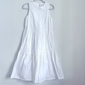 J. Crew Factory cotton tiered sleeveless midi dress sz 0